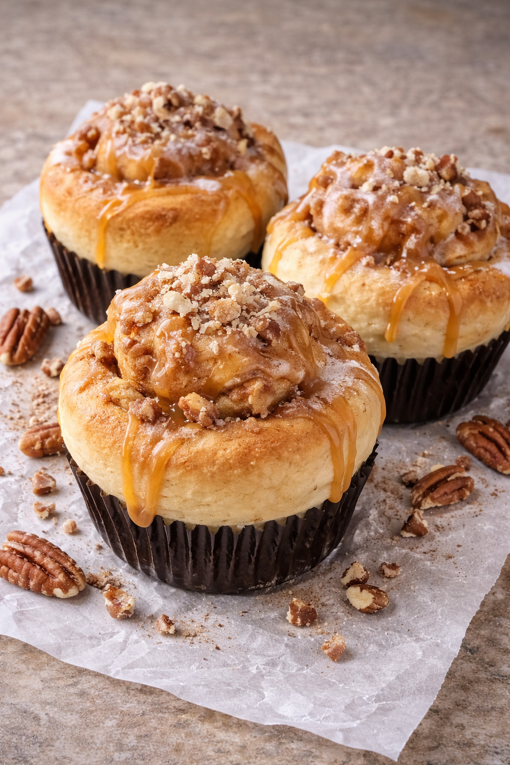 Caramel Pecan Cinnamon Roll