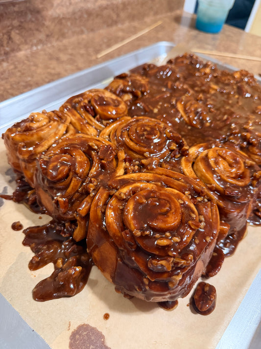 Caramel Maple Pecan Cinnamon Rolls